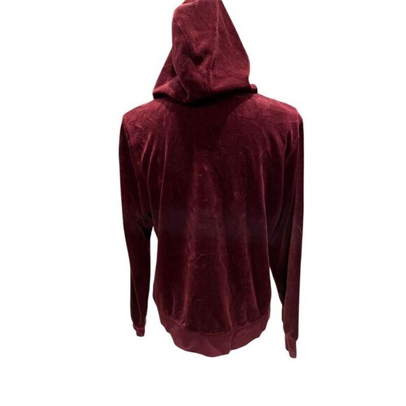 Made for Life Women's Maroon Velour Hoodie Jacket Size L Casual Zip-Up - Picture 5 of 8